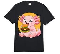 Lindo Axolotl Comiendo Hamburguesa Divertido Kawaii Animal Food Lover Comfort Colors Adult Heavyweight T-Shirt