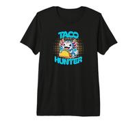 Lindo Axolotl Comiendo Tacos Kawaii Cartoon Taco Hunter Foodie Camiseta Premium