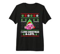 Lindo Axolotl I Love Christmas A-LOTL - Pijama para Hombres, Mujeres y niños Camiseta Premium