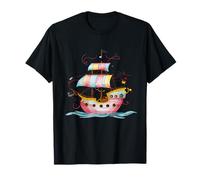 Lindo barco pirata ilustración Camiseta