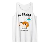 Lindo Beagle durmiente - Divertido diseño de perro para los amantes de las mascotas Camiseta sin Mangas