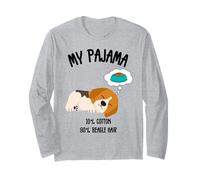 Lindo Beagle durmiente - Divertido diseño de perro para los amantes de las mascotas Manga Larga