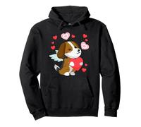 Lindo Beagle perro amor corazón Sudadera con Capucha