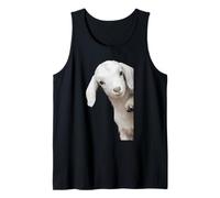 Lindo bebé Cabra Mirando Curioso Animal de Granja Camiseta sin Mangas