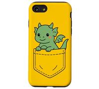 Lindo bebé dragón bolsillo amigo fantasía criatura dragón arte Carcasa para iPhone SE (2020) / 7 / 8