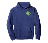 Lindo bebé dragón bolsillo amigo fantasía criatura dragón arte Sudadera con Capucha
