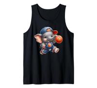 Lindo Bebé Elefante De Baloncesto Camiseta sin Mangas
