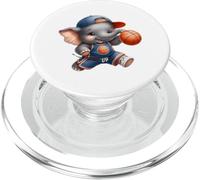 Lindo Bebé Elefante De Baloncesto PopSockets PopGrip para MagSafe