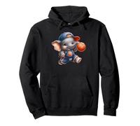 Lindo Bebé Elefante De Baloncesto Sudadera con Capucha