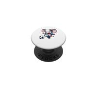 Lindo bebé Elefante patear fútbol Pelota Dibujos Animados Arte PopSockets PopGrip Adhesivo