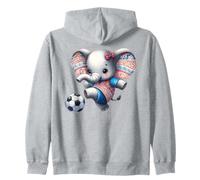 Lindo bebé Elefante patear fútbol Pelota Dibujos Animados Arte Sudadera con Capucha