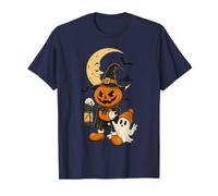 Lindo bebé Fantasma en Mano, Calabaza, Hombre, Linterna, murciélagos Lunares Camiseta