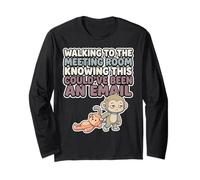 Lindo Bebé Mono Meme Kawaii Japonés Macaco Humor Manga Larga