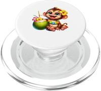 Lindo Bebé Mono Tropical Coco Bebida Diversión PopSockets PopGrip para MagSafe
