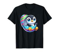 Lindo bebé pingüino en huevo de Pascua dibujos animados arte Camiseta