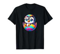 Lindo bebé pingüino en huevo de Pascua dibujos animados arte Camiseta