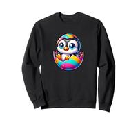 Lindo bebé pingüino en huevo de Pascua dibujos animados arte Sudadera