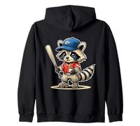 Lindo Béisbol Mapache Kawaii Animales Niños Softbol Sudadera con Capucha
