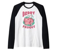 Lindo Berry Froggy Ilustración Naturaleza Amante Camiseta Manga Raglan
