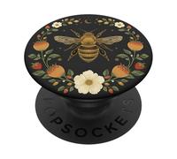 Lindo Boho Bee Floral Garden Botánico Folk Art Estética PopSockets PopGrip Adhesivo