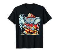 Lindo bombero de elefante de dibujos animados para niños Camiseta
