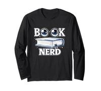 Lindo Book Nerd Tipografía Minimalista Bookworm Fan Manga Larga