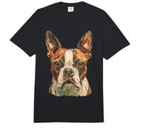 Lindo Boston Terrie Autumn Collage Animal Art Fall Bostie Dog Comfort Colors Adult Heavyweight T-Shirt