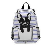 Lindo bozal de perro Frenchie Buldog con conejo, mochila para niños pequeños, mochila escolar para preescolar, guardería, bolsa de viaje, guardería para niños y niñas