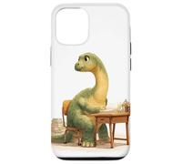 Lindo Brachiosaurus Estudiando Profesor Estudiante Volver a Carcasa para iPhone 12/12 Pro