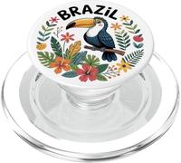 Lindo Brasil Tucán De Dibujos Animados Tropical Pájaro Jung PopSockets PopGrip para MagSafe