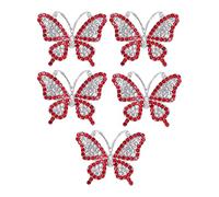 Lindo broche Art Deco pin de bricolaje para varias ocasiones (Mariposa roja)