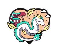 Lindo broche de monstruo de gato de anime para camisa solapa bolsa insignia, Normal, Metal no precioso