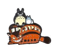 Lindo broche de monstruo de gato de anime para camisa solapa bolsa insignia, Normal, Metal no precioso