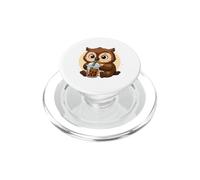 Lindo búho Kawaii Anime Beber té de Burbujas niña niños PopSockets PopGrip para MagSafe