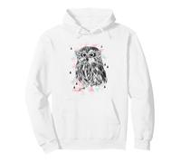 Lindo búho Nerd con Gafas Pastel geométrico Animal Arte Sudadera con Capucha