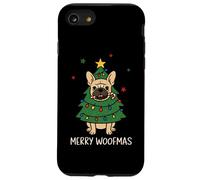 Lindo Bulldog Francés Árbol de Navidad Feliz Woofmas Holiday Fun Carcasa para iPhone SE (2020) / 7/8