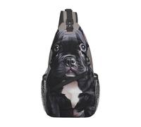 Lindo Bulldog Francés Bolso Cruzado Hombro Mochila Cruzada Ajustable Bolsa De Pecho Para Acampar Caminar Viajar