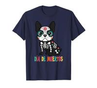 Lindo Bulldog Francés Calavera Calavera Diversión Calavera Camiseta
