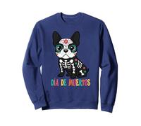 Lindo Bulldog Francés Calavera Calavera Diversión Calavera Sudadera