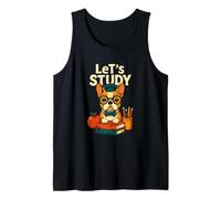 Lindo Bulldog Francés Estudio Tiempo Escuela Apren Camiseta sin Mangas