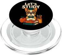Lindo Bulldog Francés Estudio Tiempo Escuela Apren PopSockets PopGrip para MagSafe