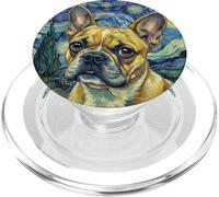 Lindo Bulldog Francés Frenchie, 0il Pintura Ilustración PopSockets PopGrip para MagSafe