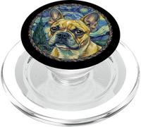 Lindo Bulldog Francés Frenchie, 0il Pintura Ilustración PopSockets PopGrip para MagSafe