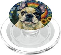 Lindo Bulldog Francés Frenchie, Colorido 0il Pintura PopSockets PopGrip para MagSafe