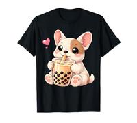 Lindo Bulldog Francés Kawaii Bebidas Boba Bubble Tea Kawaii Camiseta