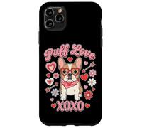 Lindo Bulldog Francés Puff Love Valentine Heart XOXO Dog Lover Carcasa para iPhone 11 Pro MAX
