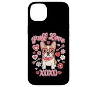 Lindo Bulldog Francés Puff Love Valentine Heart XOXO Dog Lover Carcasa para iPhone 14 Plus
