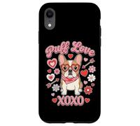 Lindo Bulldog Francés Puff Love Valentine Heart XOXO Dog Lover Carcasa para iPhone XR