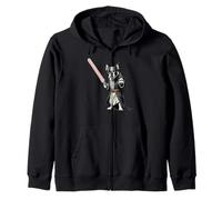 Lindo Bulldog French in a bathrobe holding a bright antorch Sudadera con Capucha