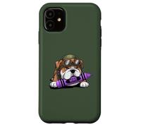 Lindo Bulldog Military I Eat Crayons Grunt MRE Eater Jarhead Carcasa para iPhone 11